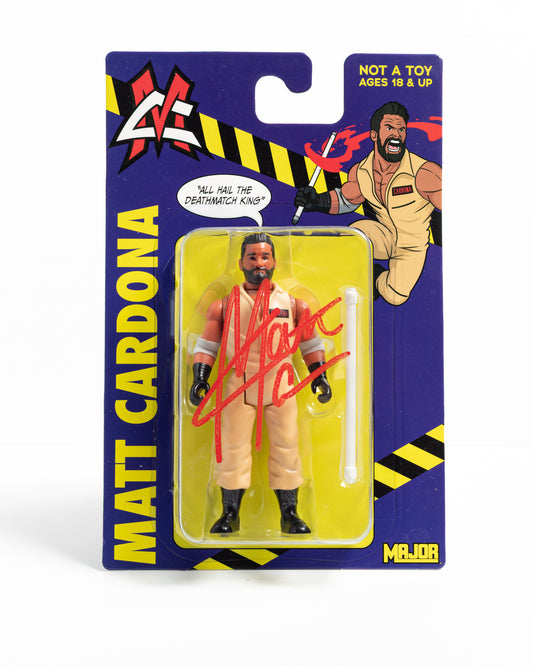 DEATHMATCH BUSTERS MATT CARDONA FIGURE (LIGHT TUBE) - AUTOGRAPHED