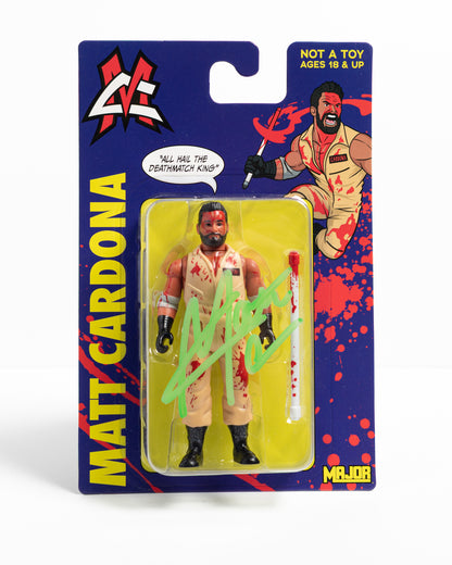 DEATHMATCH BUSTERS MATT CARDONA FIGURE (BLOODY) - AUTOGRAPHED